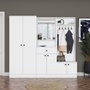 Hanah Home Perchero Blanco con Estante Ajustable